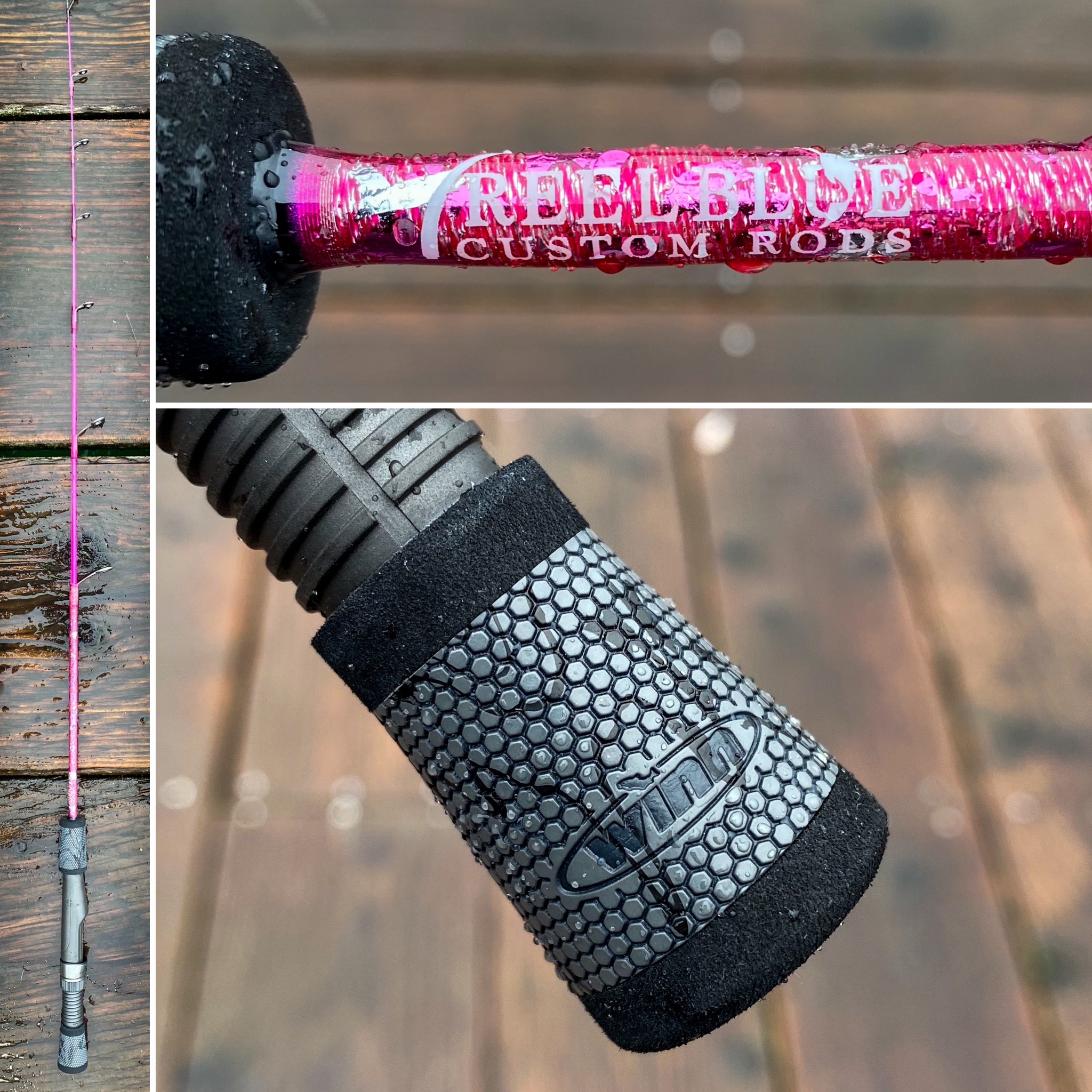 36 Ice Fishing Rod, Pink - ReelBlue Custom Rods, LLC